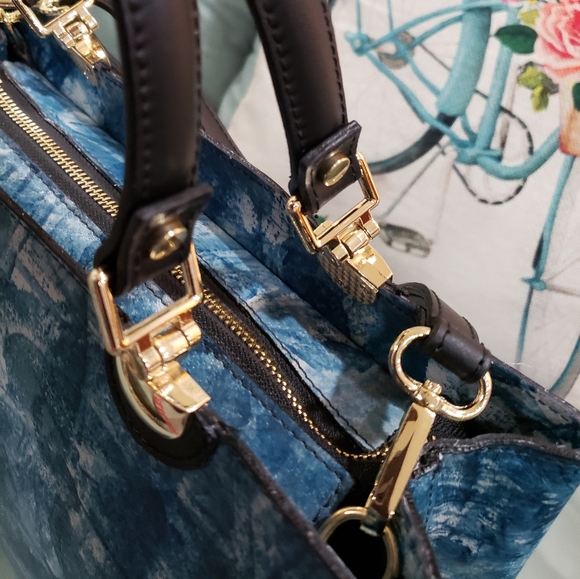 NEW MADE IN ITALY BORSE IN PELLE LEATHER SATCHEL - Picture 10 of 16